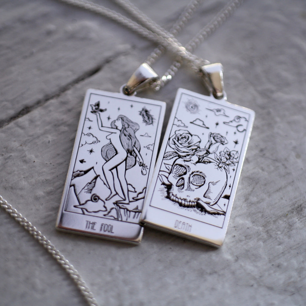 Tarot Card Necklace by Jade Rabbit Design