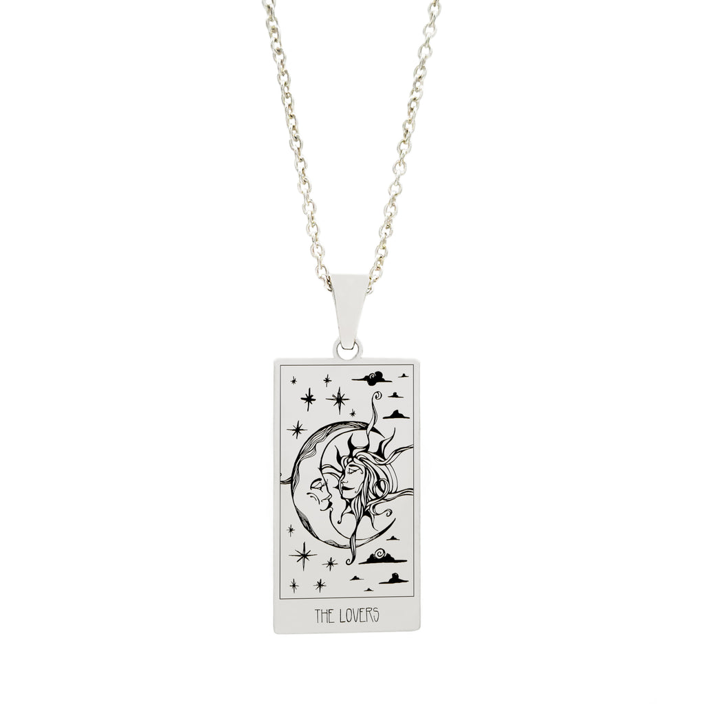The Lovers Tarot Necklace by Jade Rabbit Design