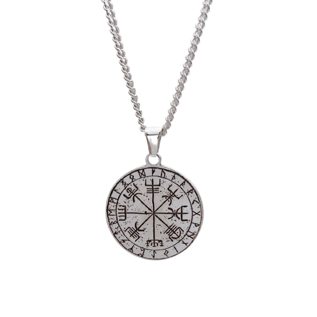 Men's Nordic Compass Necklace by Jade Rabbit Design