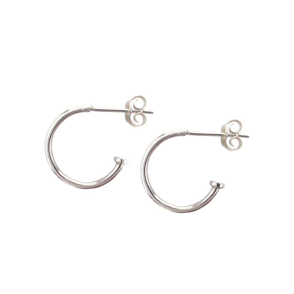 sterling silver 9ct gold hoop earrings by Jade Rabbit Design