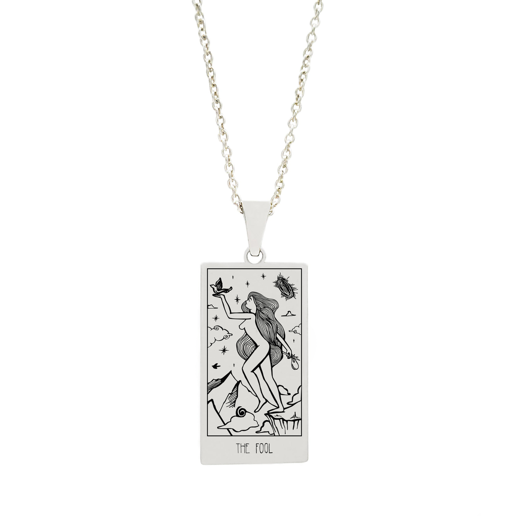 The Fool Tarot Card Necklace by Jade Rabbit Design