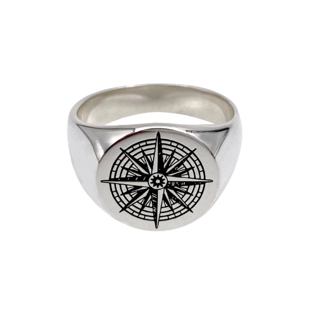 Compass Signet Ring by Jade Rabbit Design
