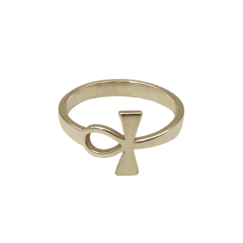 9ct gold ankh ring by jade rabbit design
