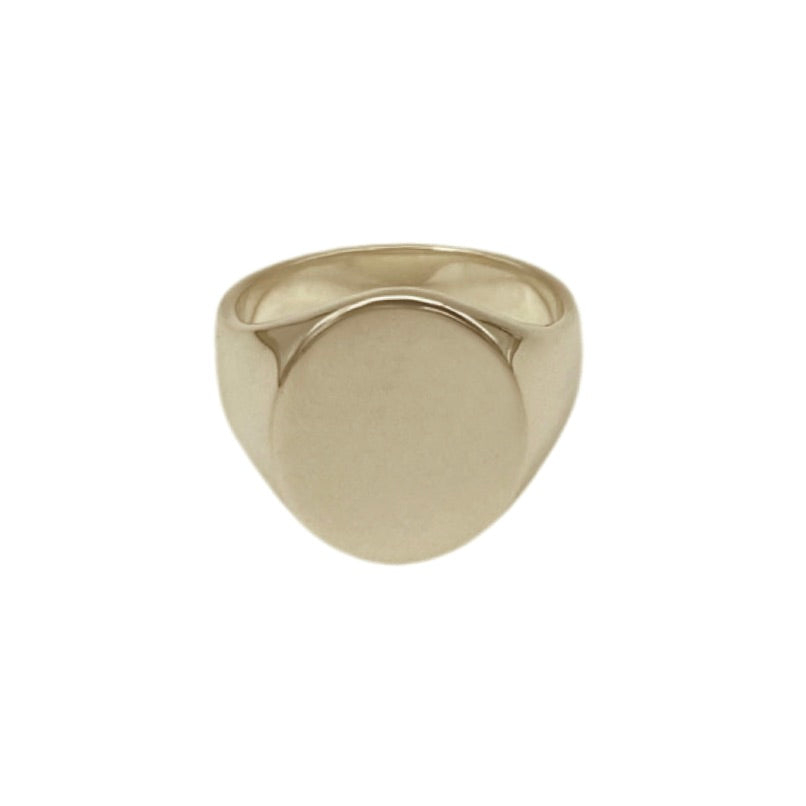 9ct Gold Large Oval Signet Ring