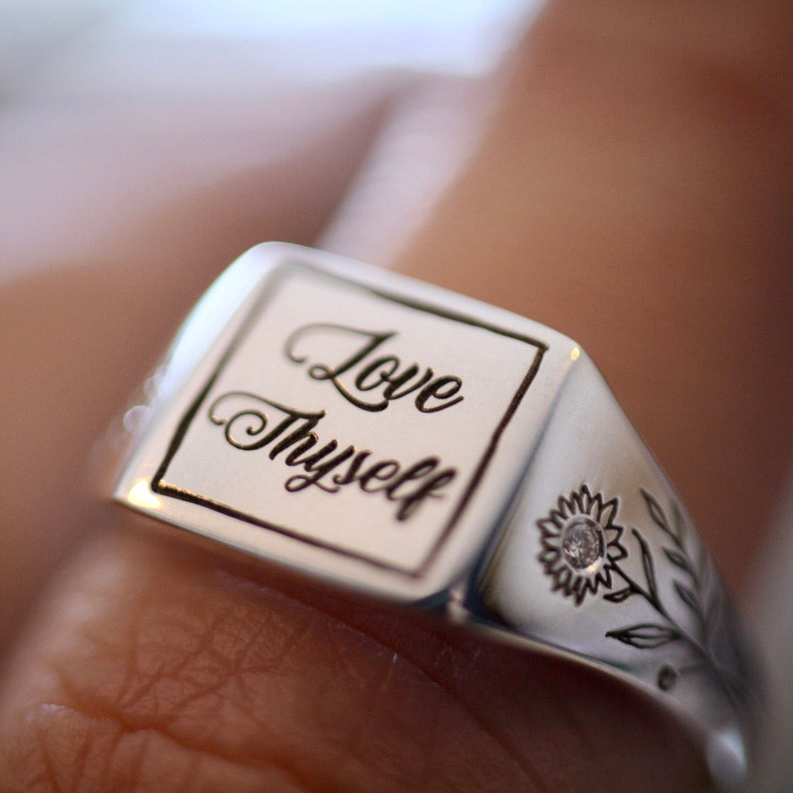 Love Thyself Signet Ring