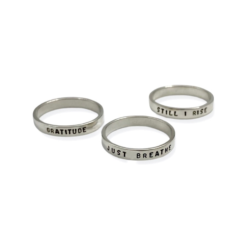 Personalised Mantra Ring